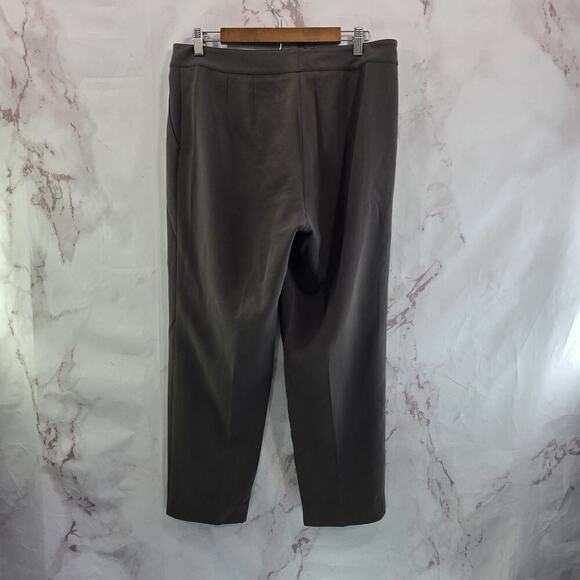 St John Pants Womens 10 Petite Grey Short Trouser Hemmed Business High Rise - Picture 1 of 14